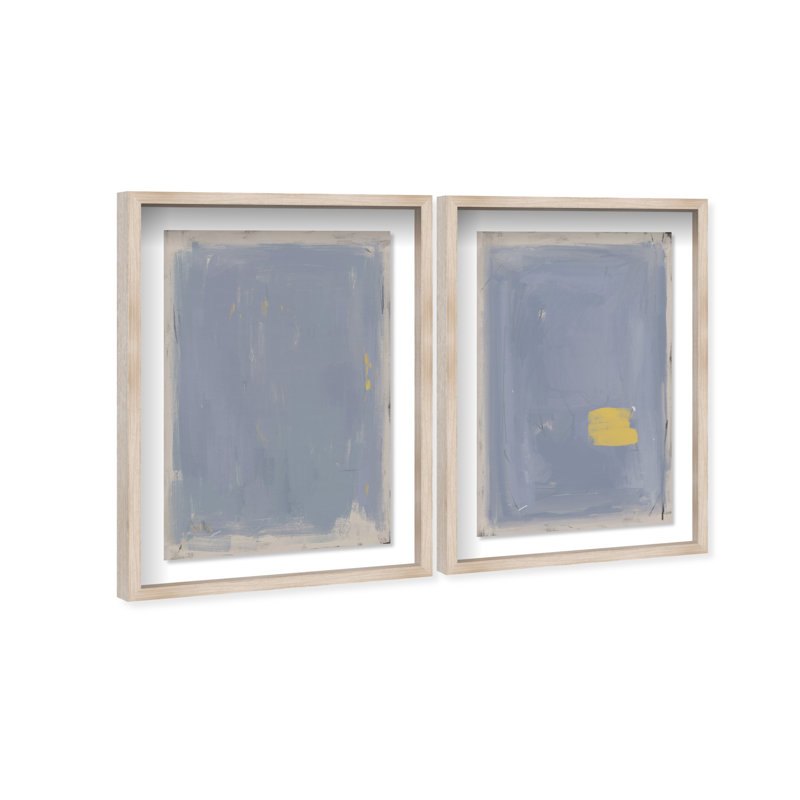 Painted Morning Set by Oliver Gal, 25" H x 17" W, Natural Oak Shadowbox