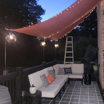 Triangle Sun Shade Sail Canopy, UV Block Sunshade For Outdoor Patio Garden Backyard