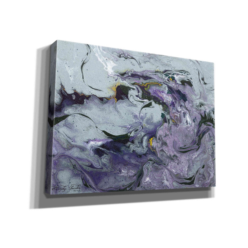 «Montogomery Abstract» en mauve par Cindy Jacobs, H 12 po x l 16 po x P 0,75 po