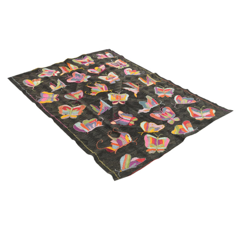 Tapis noir 4 x 6 Perry