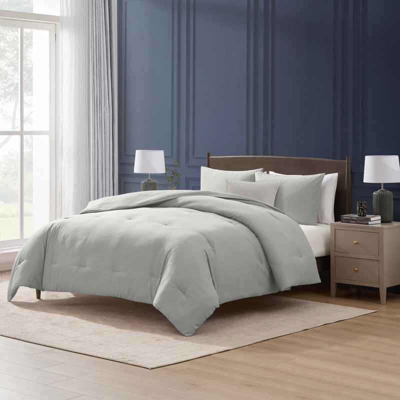 soft microfiber 3 piece comforter set with pillow shams, London Fog, Queen Comforter + 2 Standard Shams