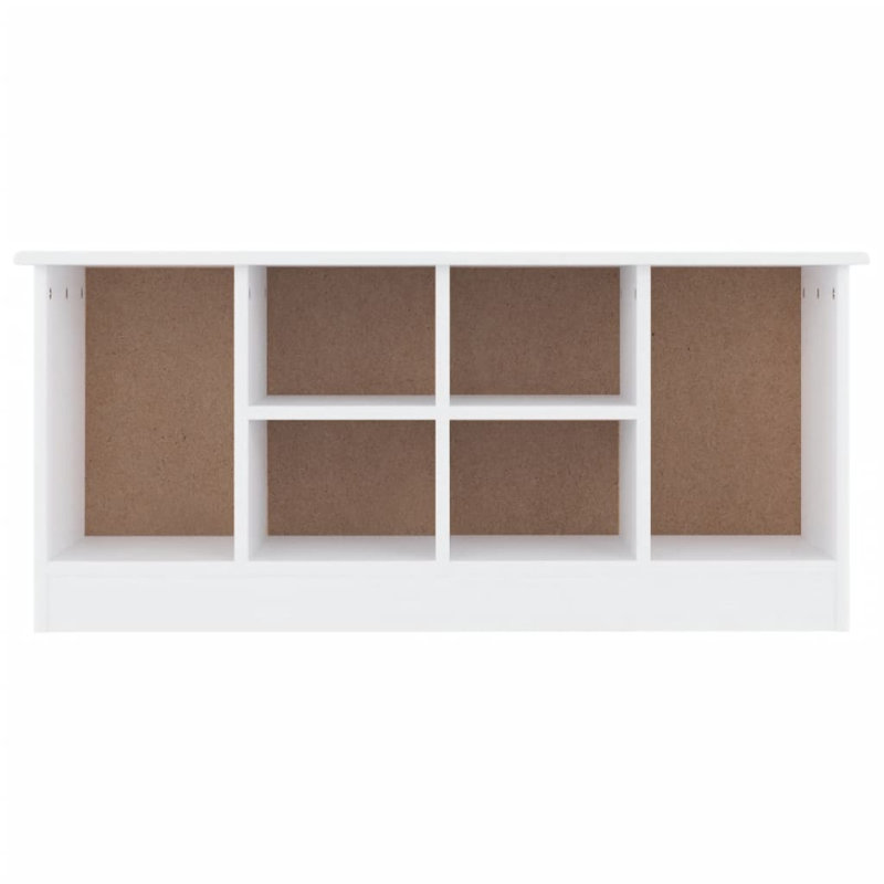 Alta 6 Pair Solid Wood Shoe Storage Bench, White
