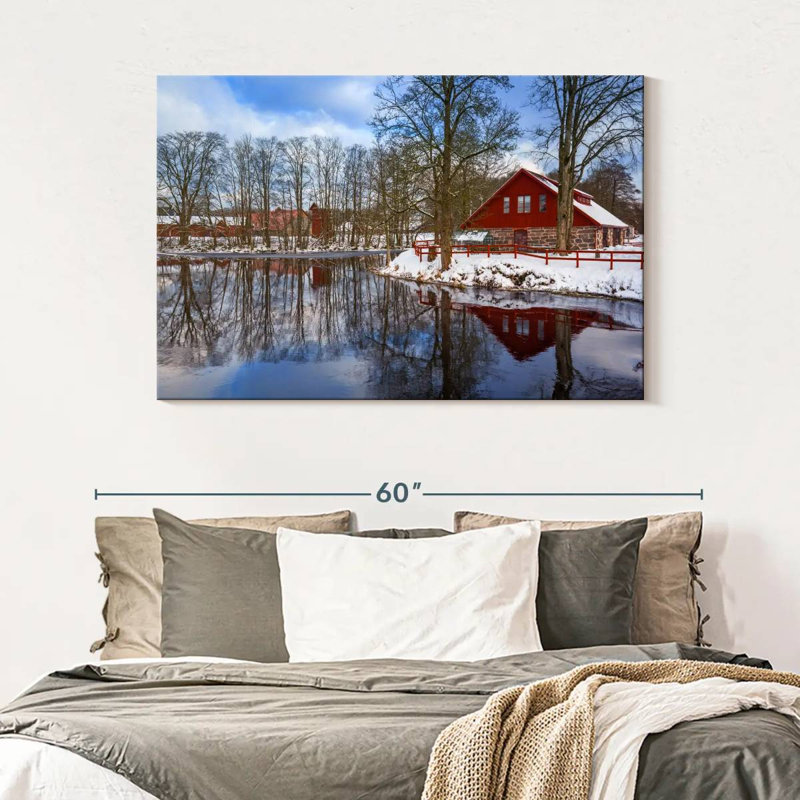 Lilie Winter Lake House, H 32 po x l 48 po
