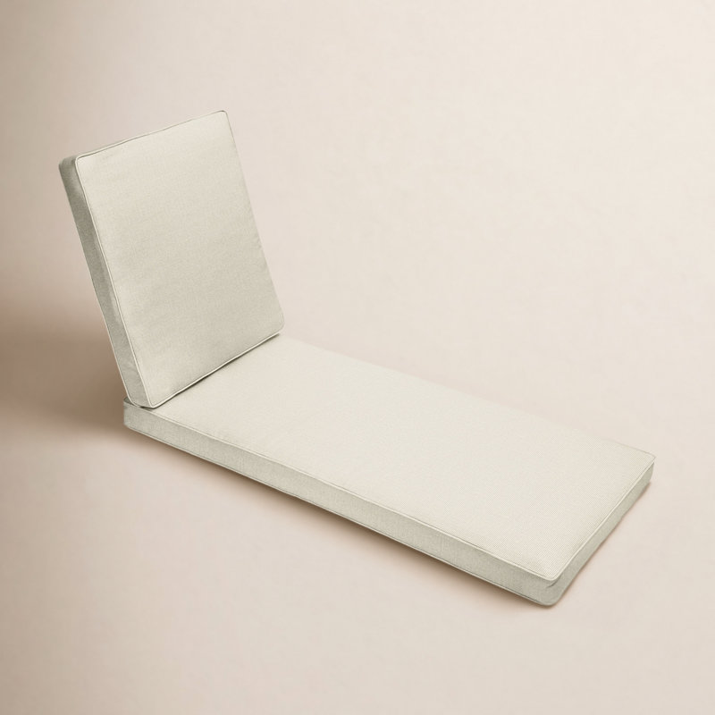 Coussin de chaise longue Lbr Sunbrella, L 79 po x P 25 po, Toile toile Sunbrella® nuage