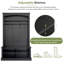 Portemanteau de 47,2 po de largeur avec banc et rangement pour chaussures, banc de rangement multifonctionnel avec 3 crochets de suspension et espace de rangement ouvert, porte-manteau rectangulaire pour le couloir, noir ON-TREND