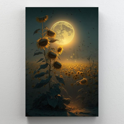 " Sunflowers 2 Under The Mooonlight "