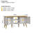 SOLID WOOD TV STAND WHITE & NATURAL HONEY