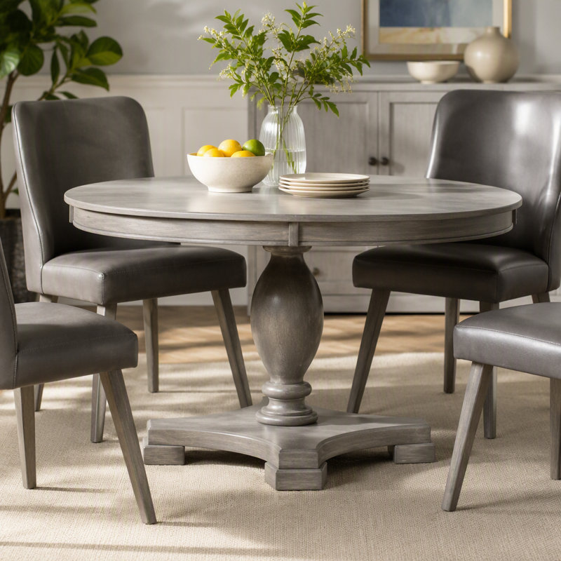 Gray Oak Finish Dining Table