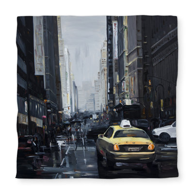New York in the Dark Queen Duvet Cover | Industrial Home Decor