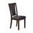 6 Piece Faux Leather Upholstered Dining Set With Bench In Walnut And Black