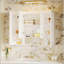 Armoire de salle de bain moderne avec 5 tablettes réglables, conception murale, charnières à fermeture en douceur et tablettes ouvertes pour un rangement amélioré