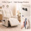 Fauteuil inclinable électrique, ajustement de 90 ° à 160 ° avec télécommande, beige-125024179