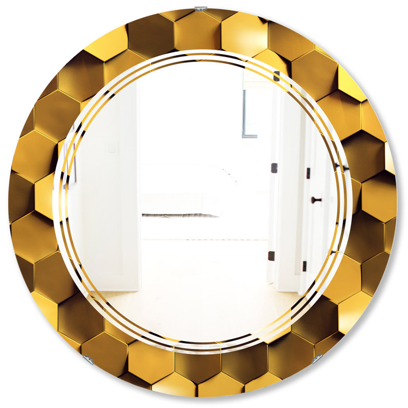 Miroir mural Honeycomb, H 31,5 po x l po