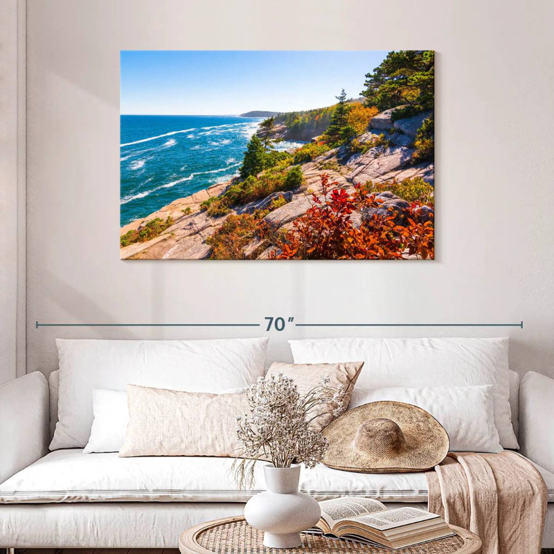 Gillard Maine Coastline Cliff, H 30 po x l 45 po