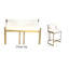 Chaise en acier inoxydable avec cuir de vache-562444603-562444604
