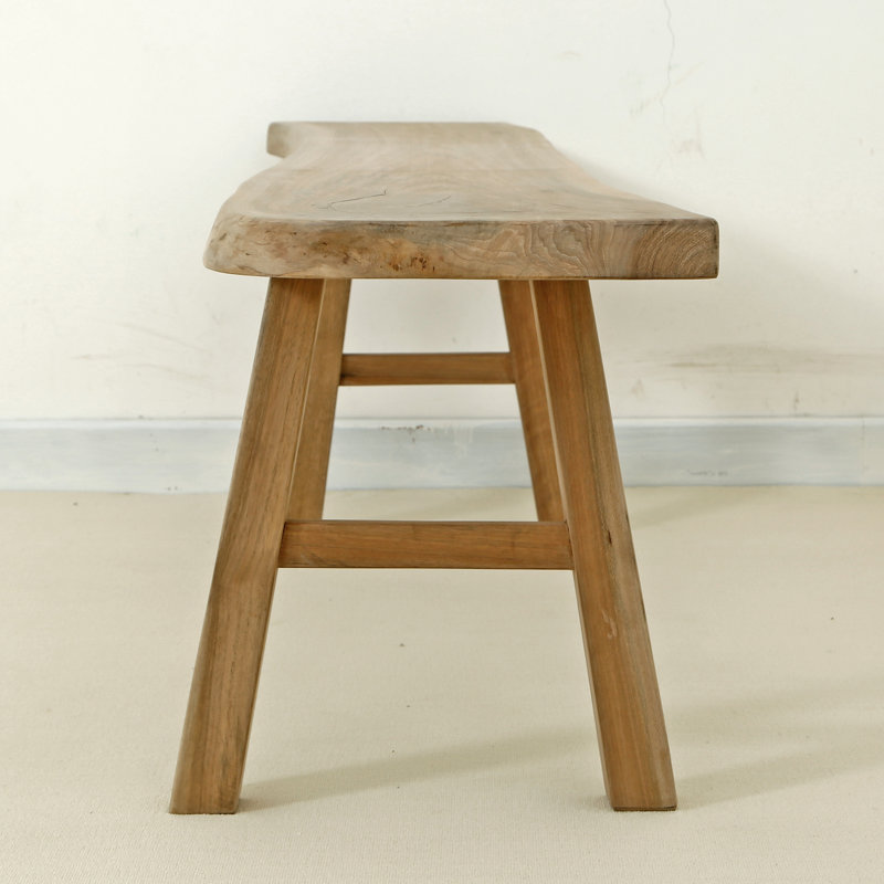Artissance Live Edge Solid Walnut Natural Wood Bench, 18 Inch Tall (Color & Size May Vary)