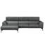 Blagovesta Genuine Semi-Aniline Leather Corner Sofa with Upholstered Frame-1093460020-1093460019