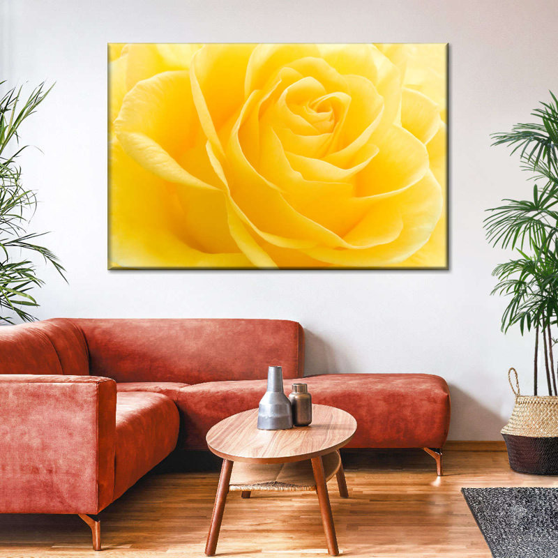 " Yellow Rose Petals ", 26" H x 39" W x 1.25" D