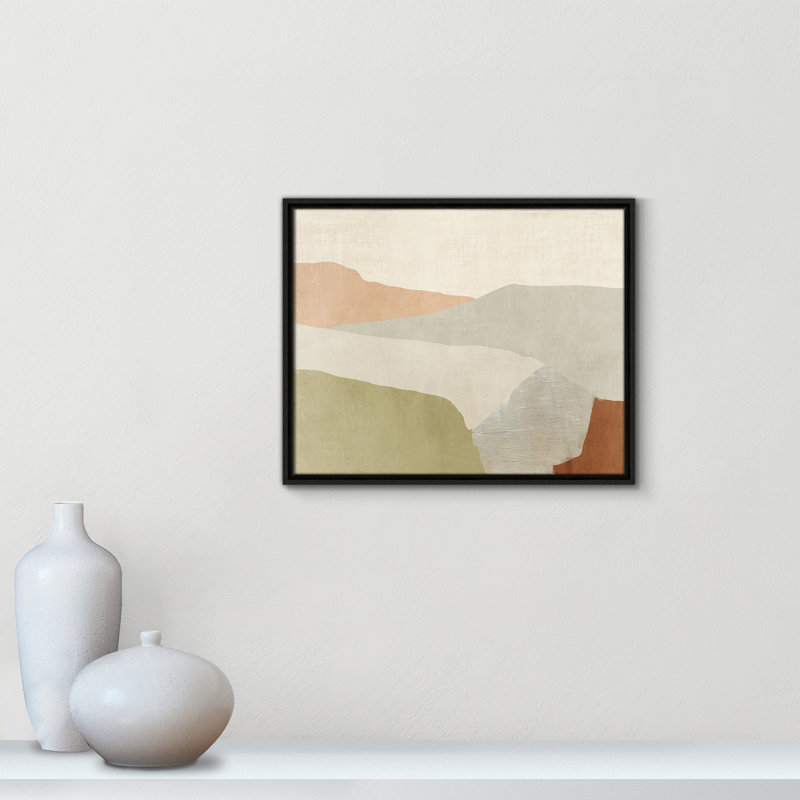 «Elspeth Pastel Views - Floater Frame», peinture sur toile, H 17,5 po x l 21,5 po, Espresso