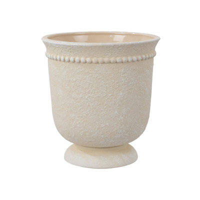 Brown Ceramic Urn Planter Pot With 6in