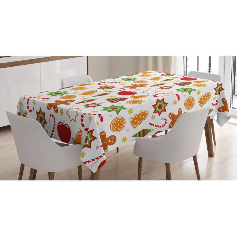 Geometric Christmas Tablecloth, 84" L x 60" W