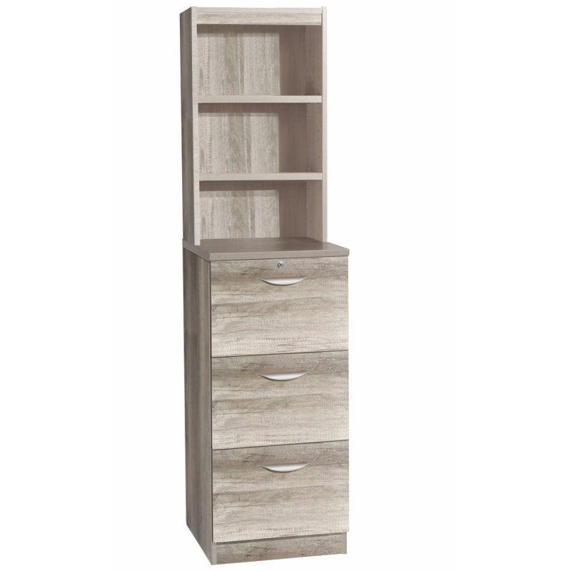 Jeremy 48cm Wide 3 -Drawer File Cabinet, Grey Nebraska