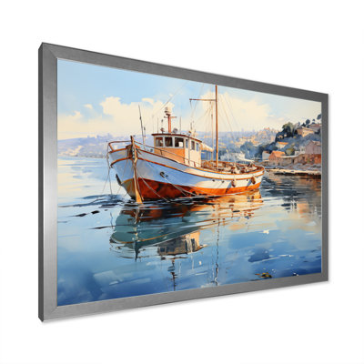 Port Wharfside Reflections An I sur impression sur toile