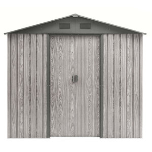 7 ft. 7 in. W x 5 ft. 7 in. D Galvanized Steel Storage Shed
