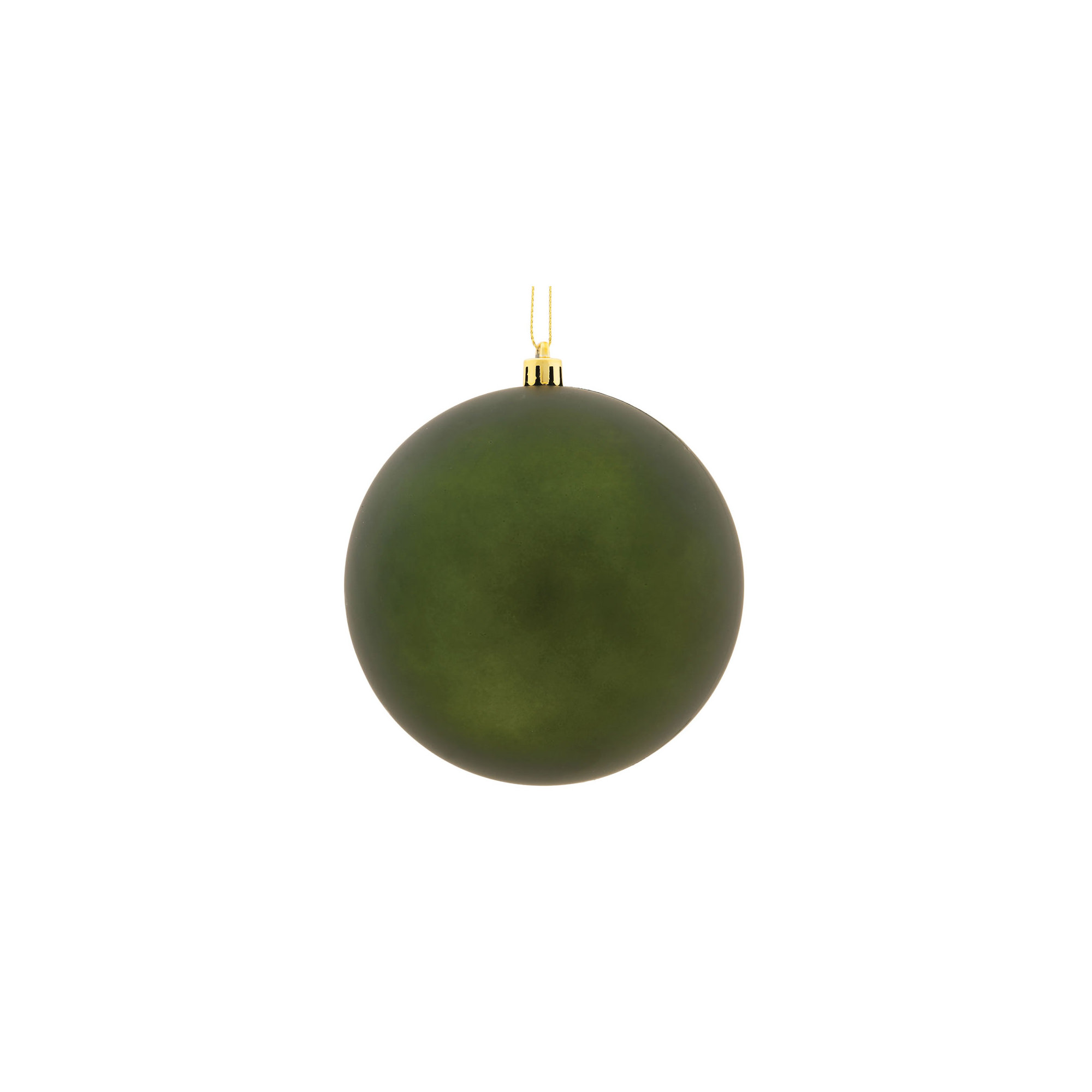 Holiday Solid Ball Ornament, Matte Moss Green, 10" H x 10" W x 10" D
