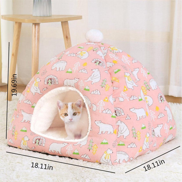 LOVEPET Cat Bed Closed Winter Warm Teddy Dog Bed Small Pet Washable Four  Seasons Universal Pet Nest