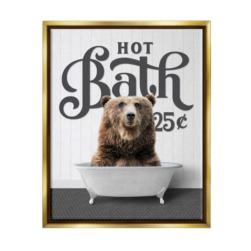Art mural en toile flottante Latitude Run® par Beared, Cadre flottant métallique doré, H 31 po x l 25 po x P 1,7 po