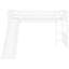 White Twin Loft Bed With , Enhance Bedroom Solid Wood Size Slide - White, For A Vibe