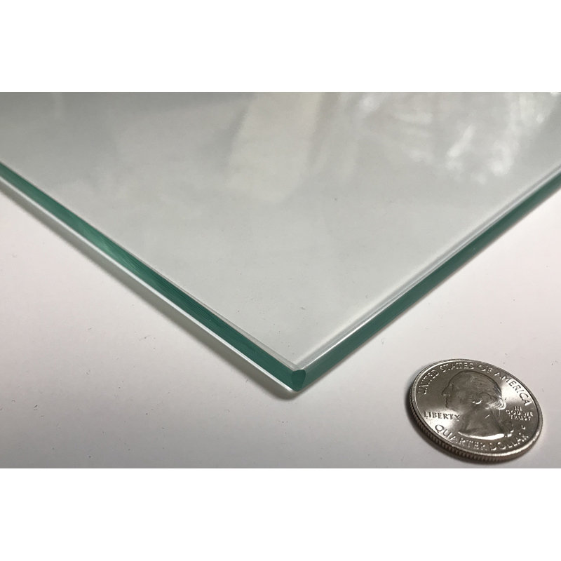 Wrightstown Triangle Glass Corner Shelf with Adjustable Shelves, Clear, 0.2" H x 9" W x 9" D