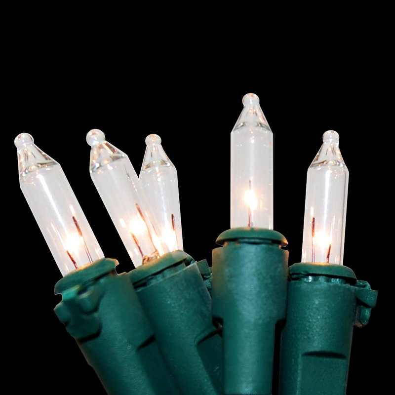 Electric Mini String Lights with 100 Bulbs, Clear