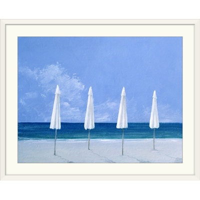 «Marti Beach Umbrellas, 2005» par Lincoln Seligman, reproduction d'art