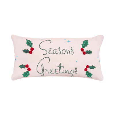 24" x 12" Seasons Greetings Throw Pillow