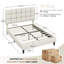 Size Modern Upholstered Bed Frame with Adjustable Square Tufted Headboard-93363910-133569192