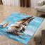Grand tapis à motif floral avec imprimé de poils doux pour les espaces décontractés et formels-1340664048