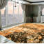 Tapis décoratif de conception unique 8 pi x 10 pi 3 po noué à la main New Age/gris/beige