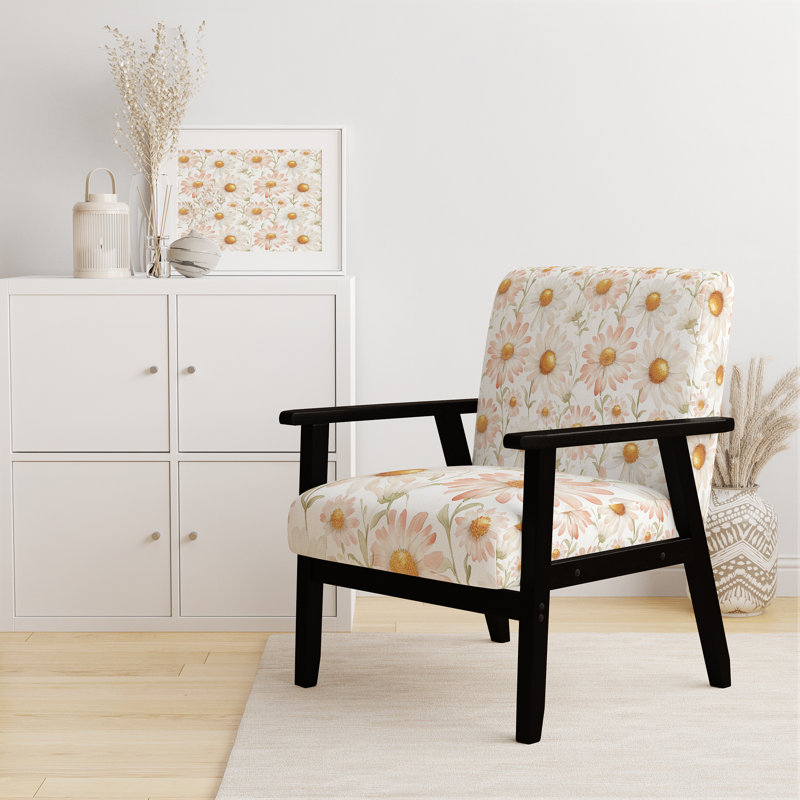 Chaise rembourrée Teens, Accoudoirs carrés noirs