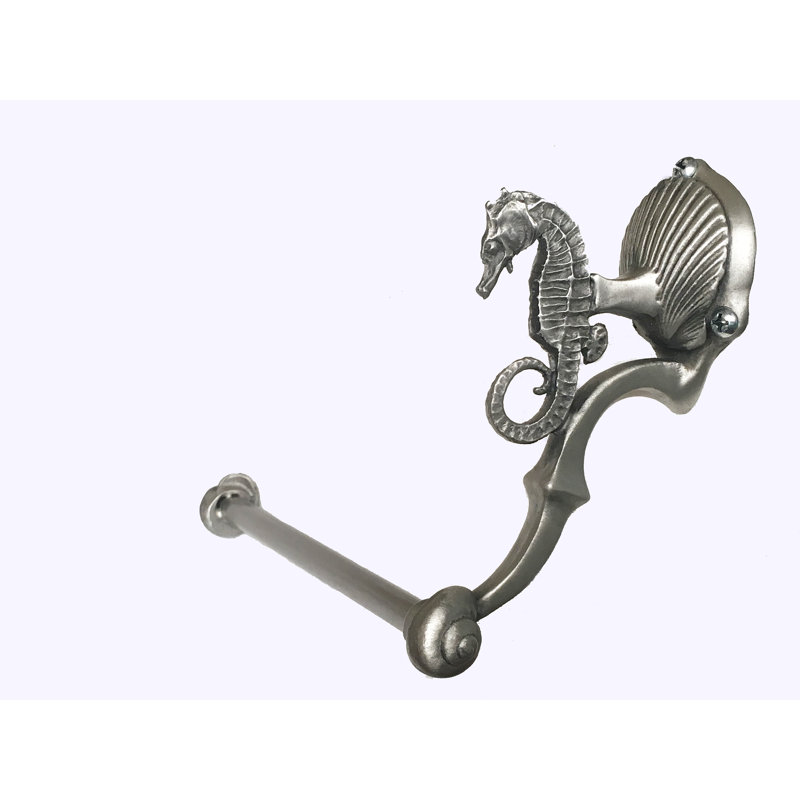 4" Sea Horse Tissue Holder, Satin
