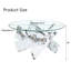 Table basse ronde en verre (table incluse seulement)