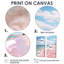 «Pink Minimalisme Beach Landscape I - Large Coastal Beach», 2 panneaux-705772322-705772323-705772350