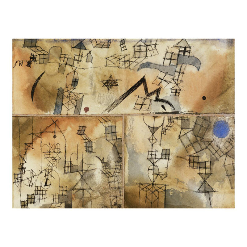 «Three-Part Composition» par Paul Klee - Estampe numérique, H 16 po x l 20 po