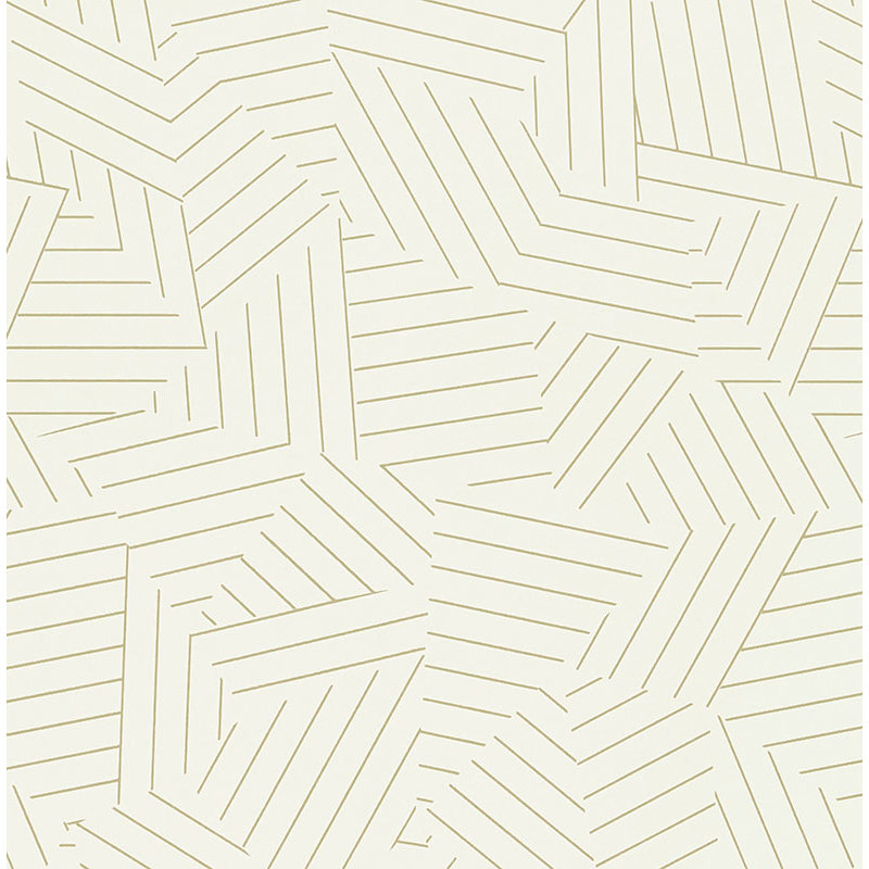 Schumacher x Miles Redd Deconstructed Stripe Wallpaper, Greige