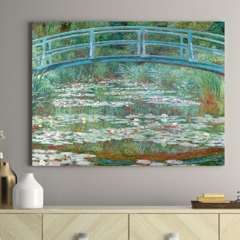Water Lily Pond by Claude Monet - Wrapped Canvas Painting, 60cm H x 80cm W x 4cm D