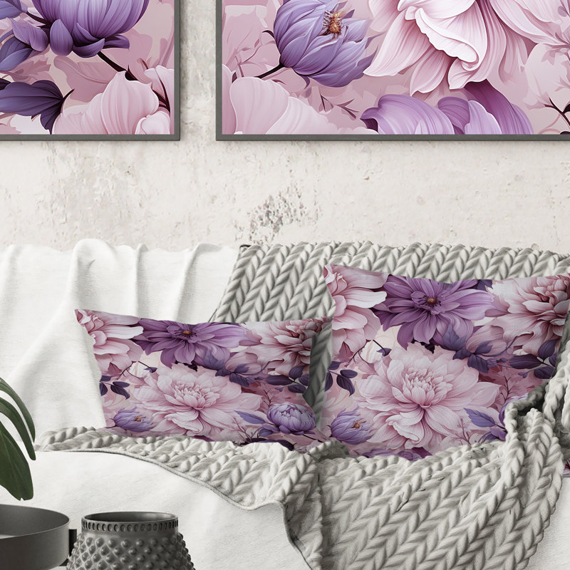 Coussin décoratif en polyester floral