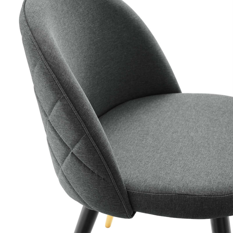 Cordial Performance Velvet Dining Chairs - Set of 2, Dark Gray Polyester