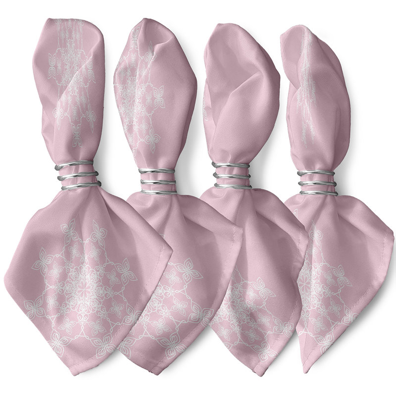 Ensemble de serviettes 4 pièces Falling Snow, Rose clair