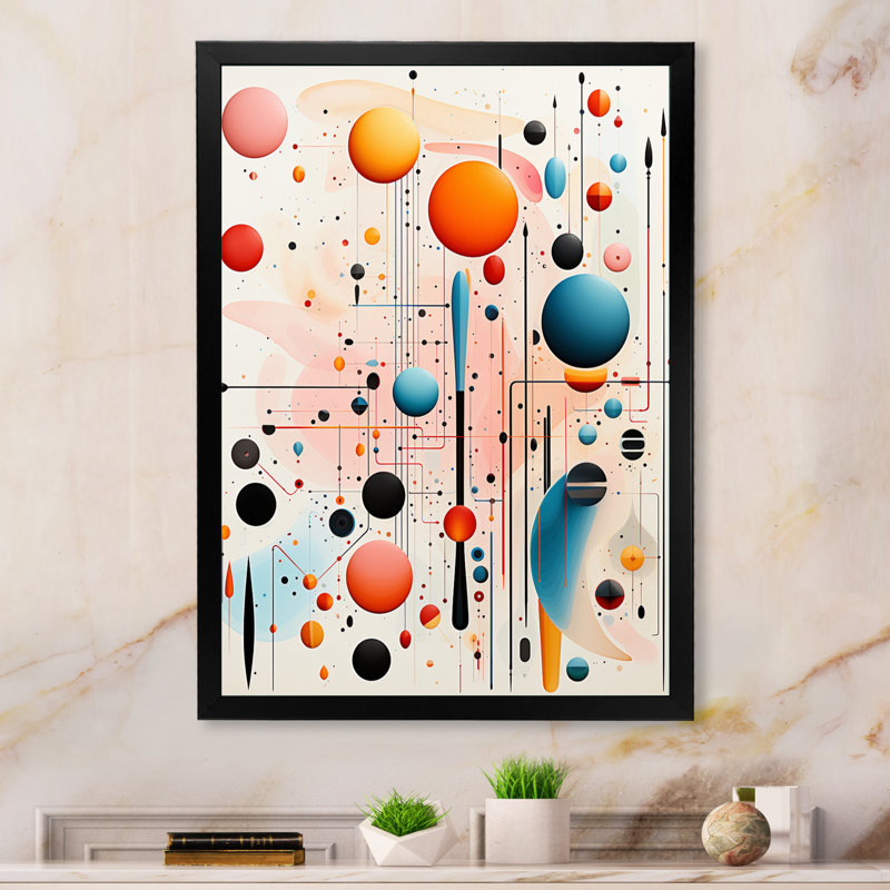 Rétro pastel sur toile Crystalline Consciousness, H 32 po x l 16 po x P 1 po, Cadre simple noir